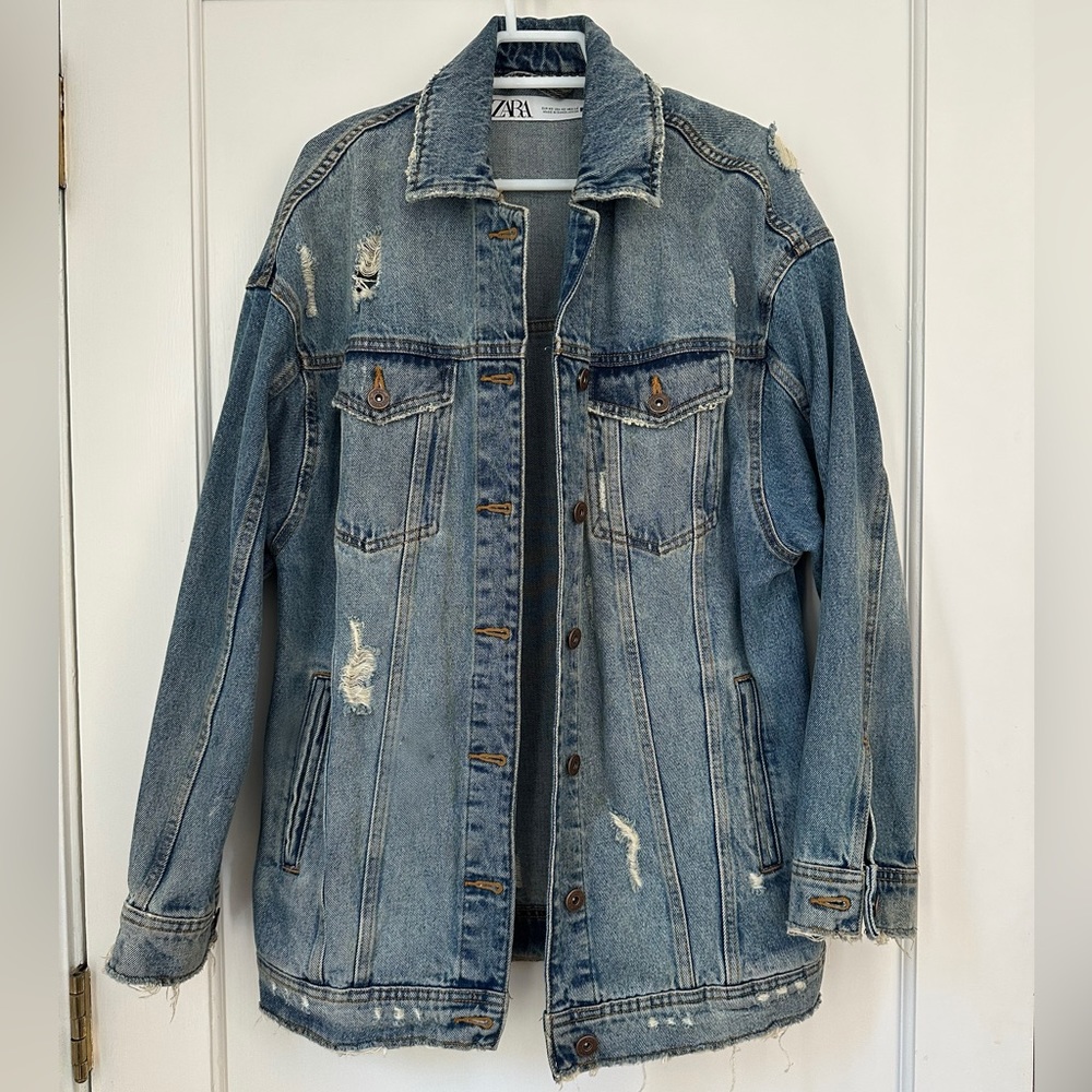 Zara oversized denim jacket